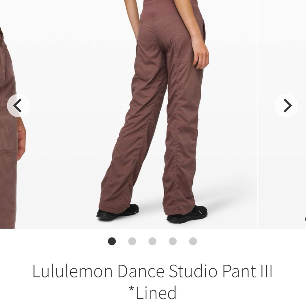 Lululemon Dance Studio Pant III *Lined Size 2 Antique Bark $138 - Picture 4 of 7